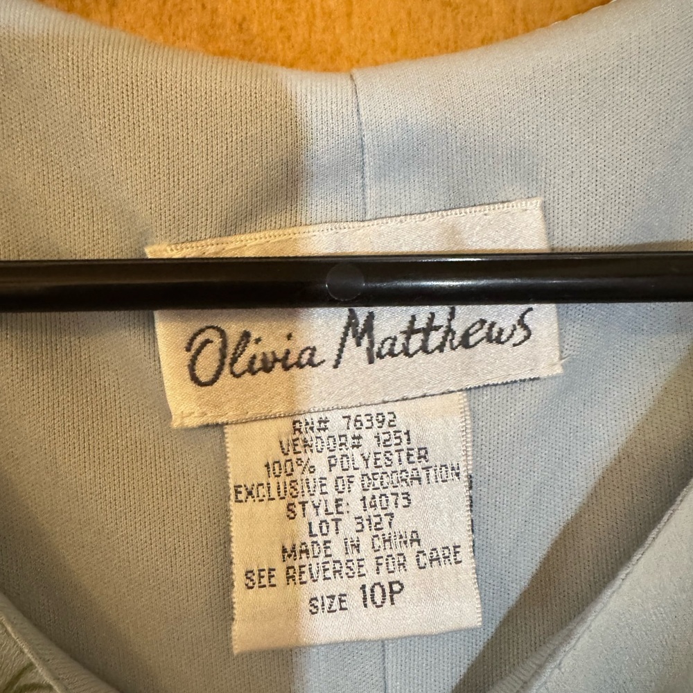 Vintage Olivia Matthew’s Blue Floral Dress - Picture 2 of 6